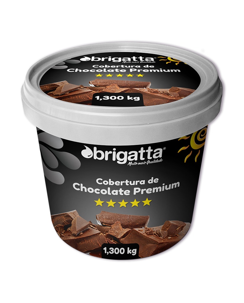 Cobertura Pote Chocolate Premium 1,300kg Brigatta